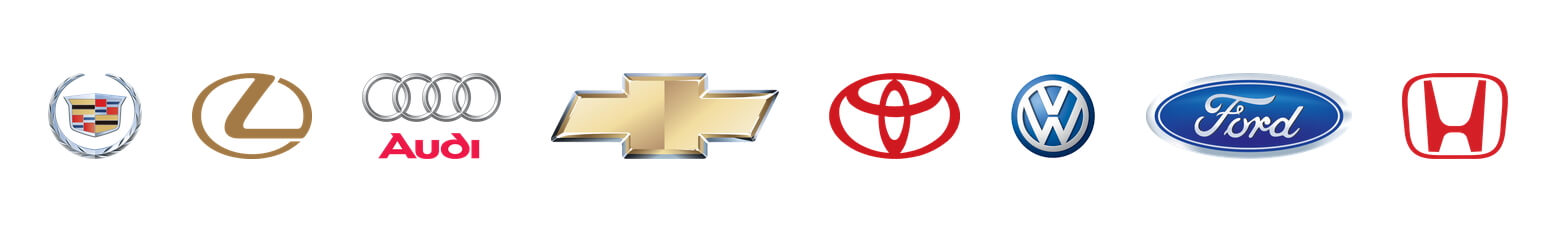 Automaker logos of vehicle we repair